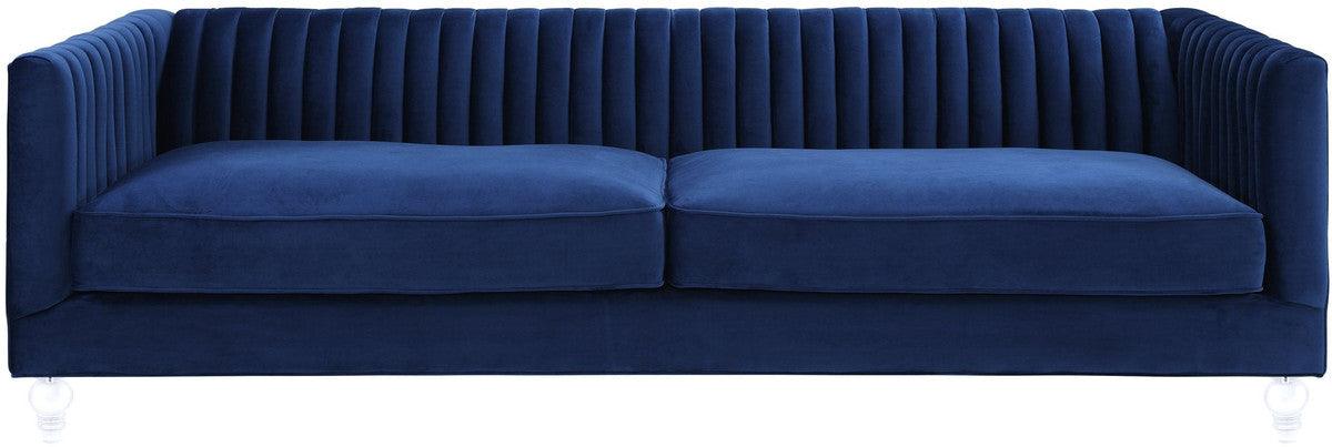 Ava Navy Velvet Sofa - Euro Living Furniture